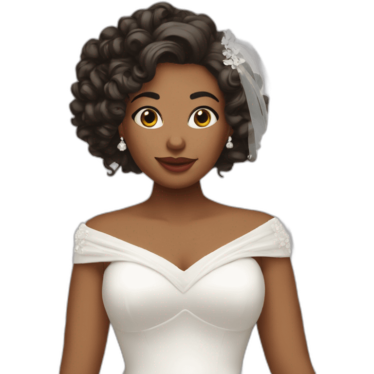 Bride fat curly hair Big nose emoji