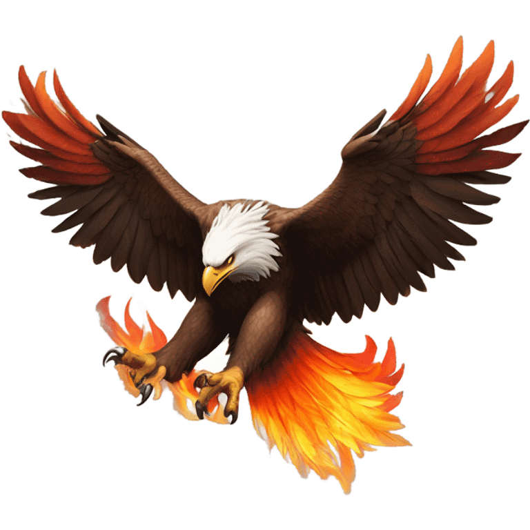 Burning eagle emoji