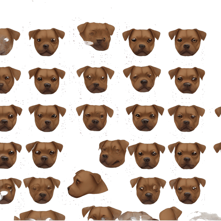 Brown British American staffy  emoji