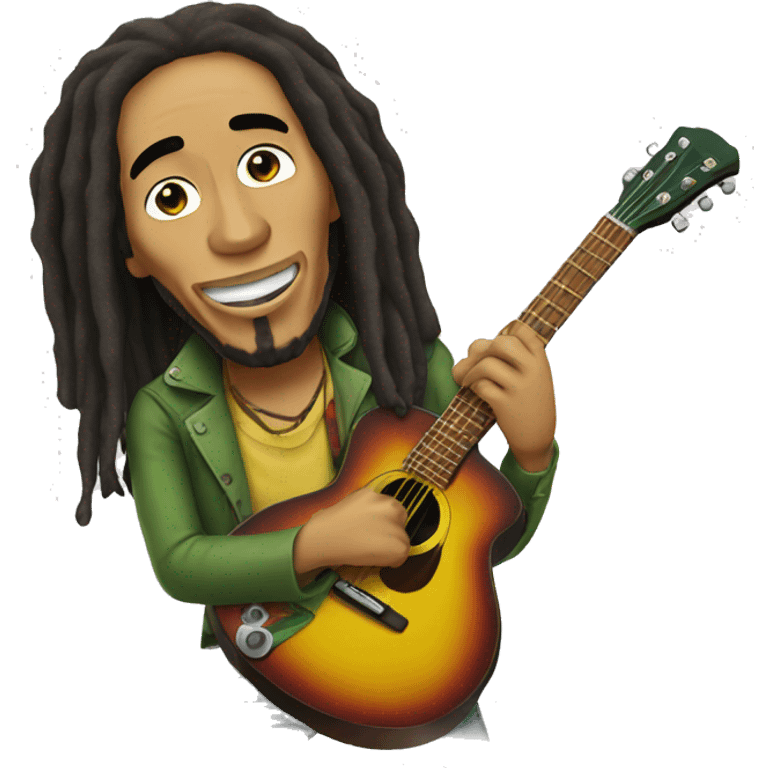 Bob marley with guitar emoji