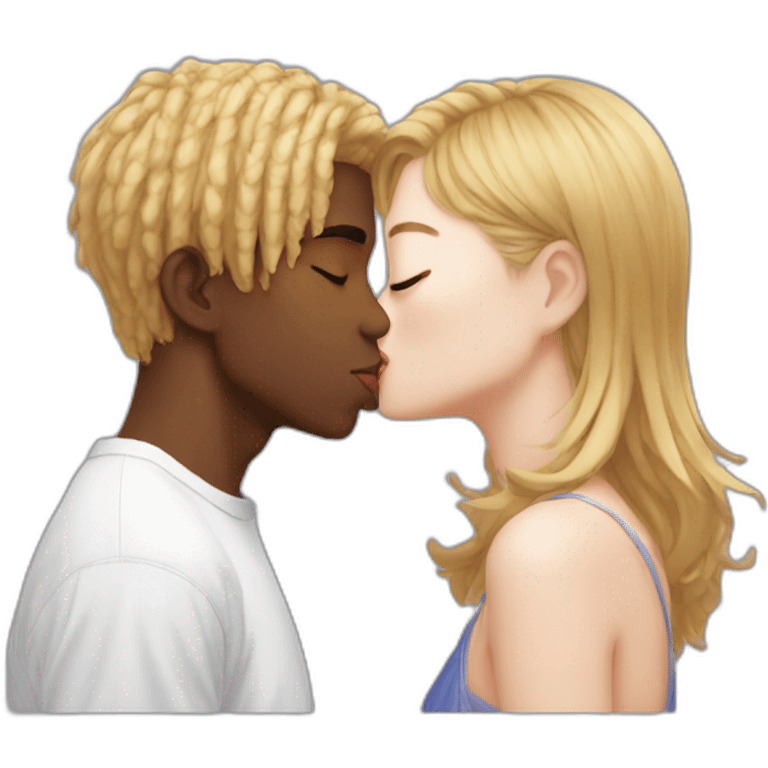 Black Guy Kissing Jeongyeon emoji