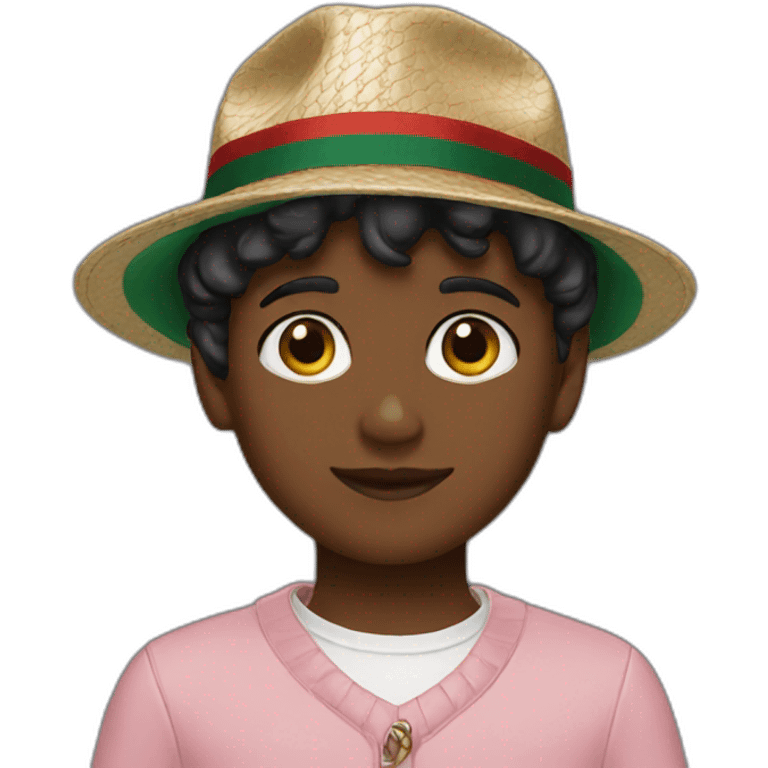 Boy with gucci hat emoji