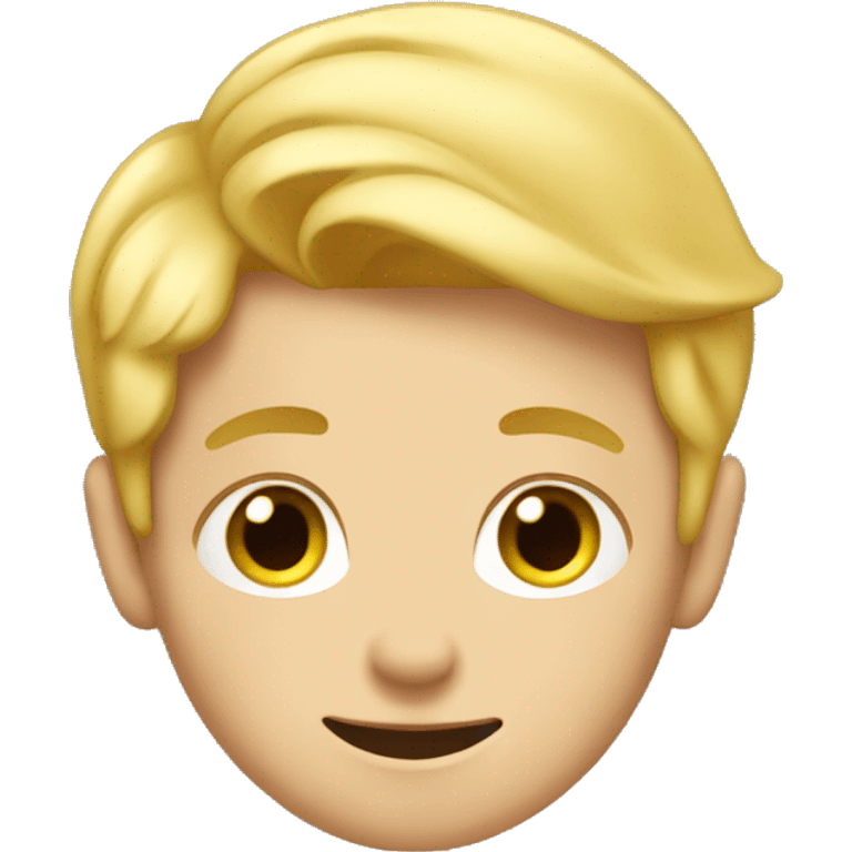 A cute boy with blond hear emoji