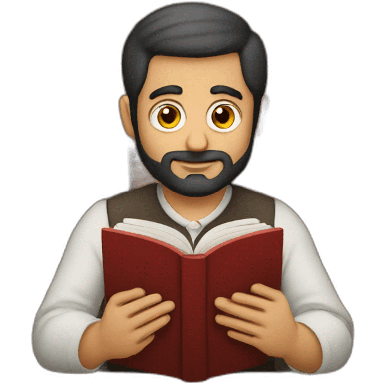 Armenian man reading book emoji