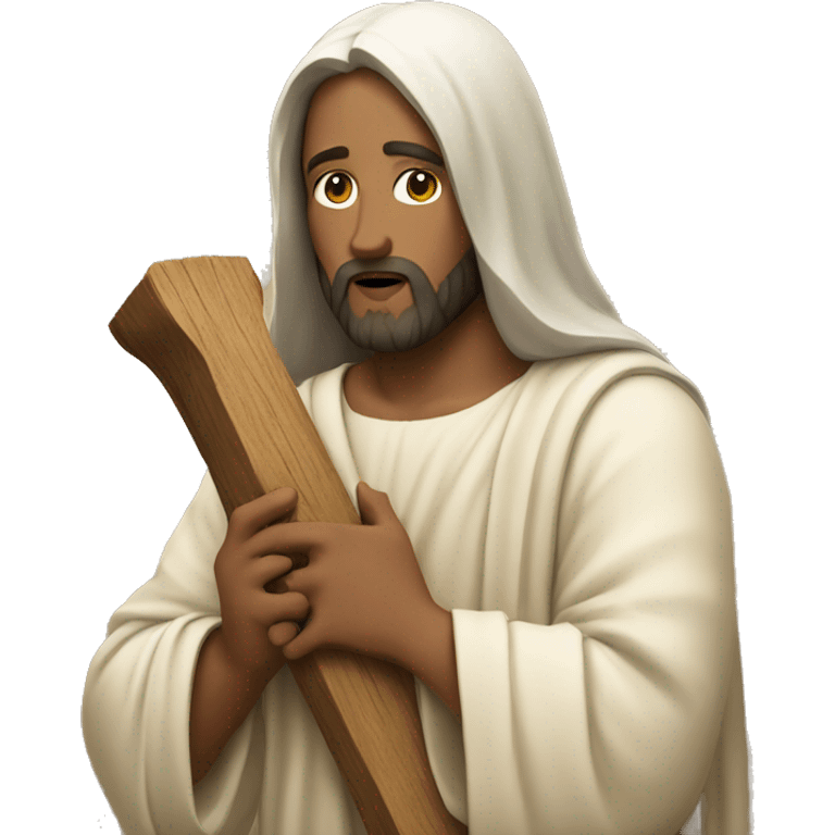 jesus holding wood emoji