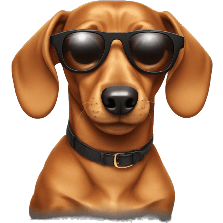 Dachshund with sunglasses  emoji