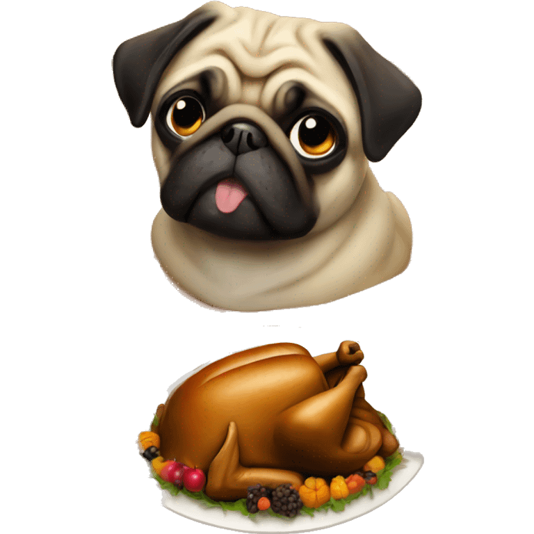 Thanksgiving pugs emoji