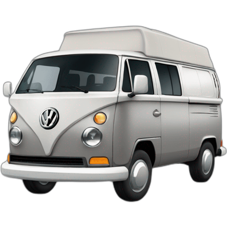 Volkswagen transporter with grey top and dark hrey bottom emoji