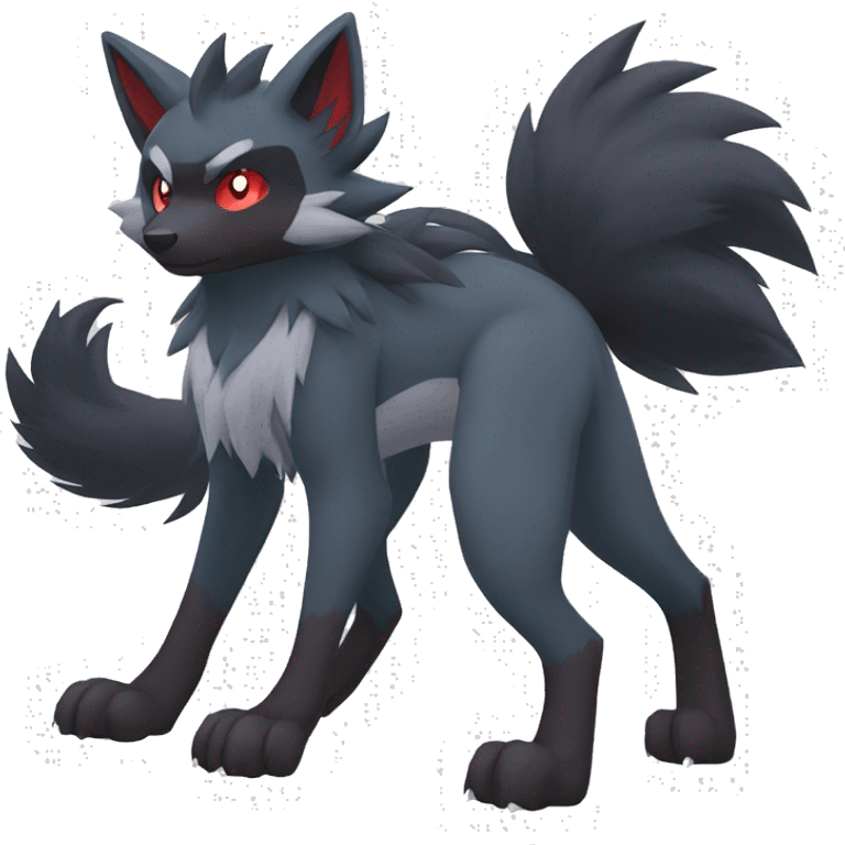 Zoroark-Mightyena-Zorua full body emoji