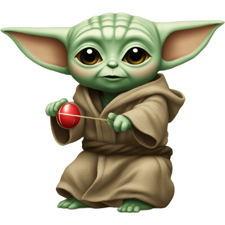 Yo-yo riding baby yoda emoji