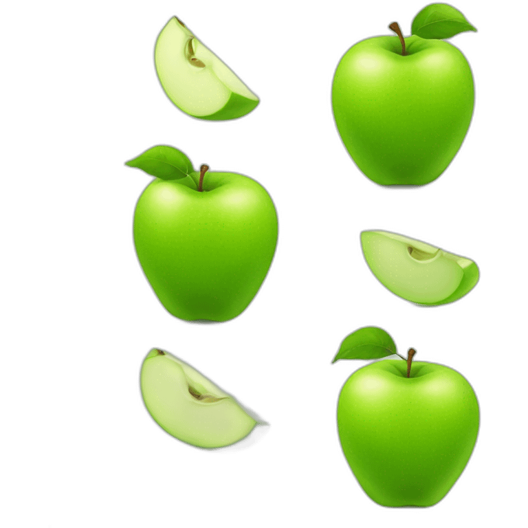 cheerful green apple emoji