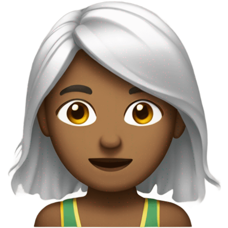 alela cabello marrón castaño  emoji