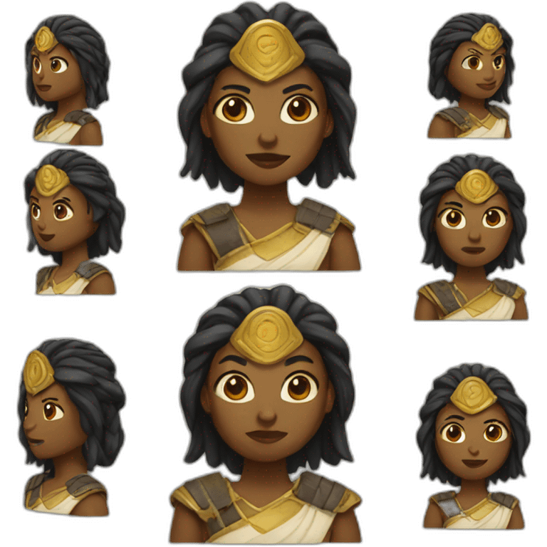 Women Warrior portait emoji