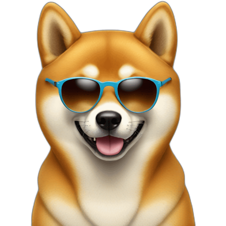 shiba wearing sunglasses emoji