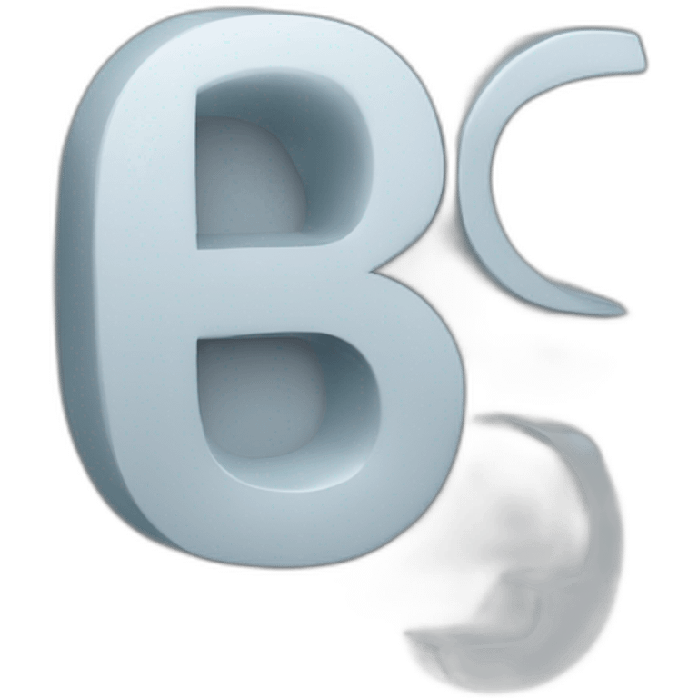 Futuristic letters B and C emoji