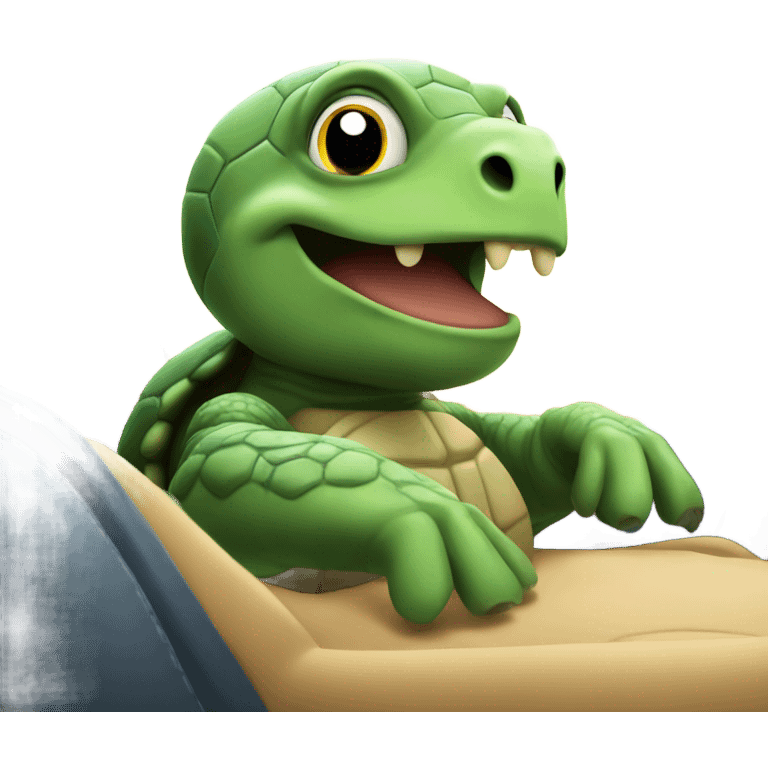 A turtle in a car  emoji