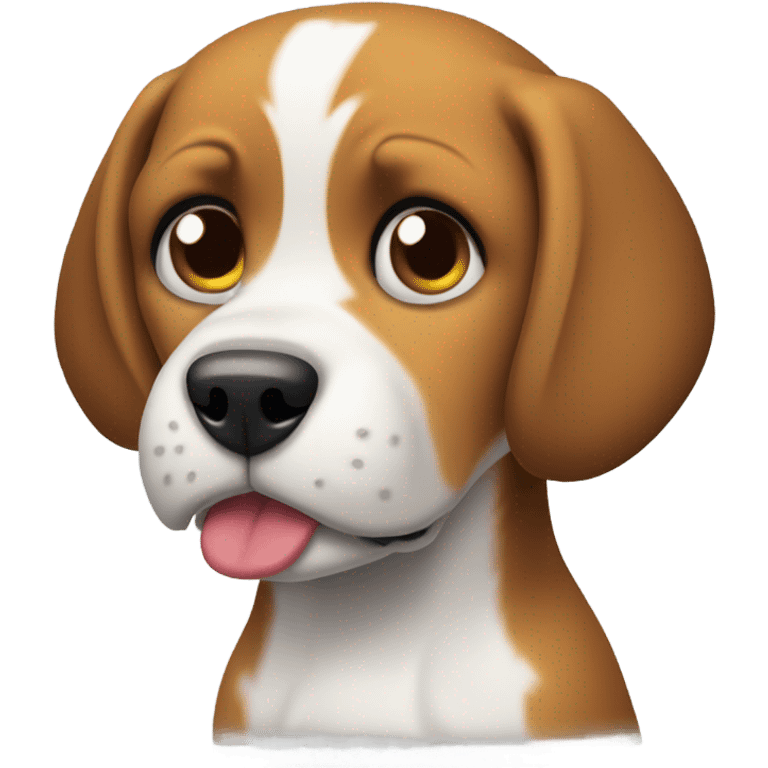 Chibi beagle looking angry emoji