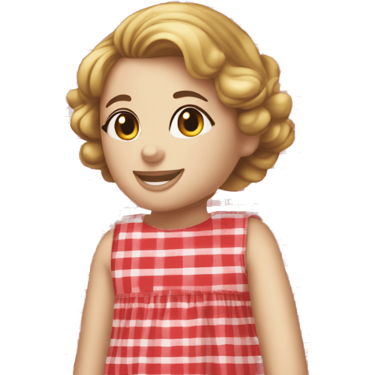 Red and white gingham dress just the dress close up emoji