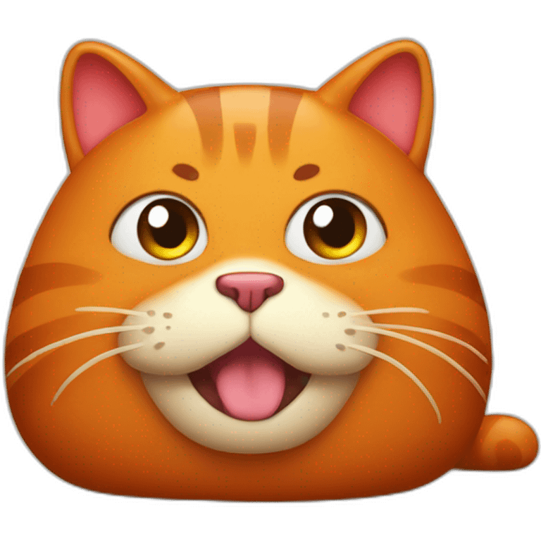 Red fat cat pooping emoji