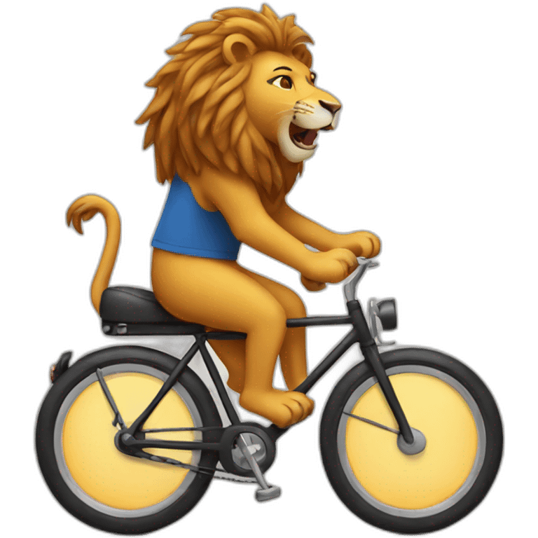 lion riding a bike emoji