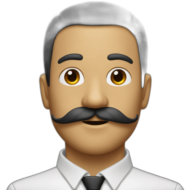 Tonton h cheveux noirs qui a une moustache emoji