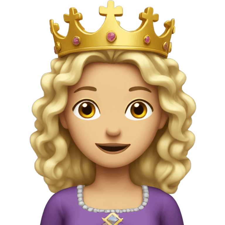 Heidi with crown falling off emoji