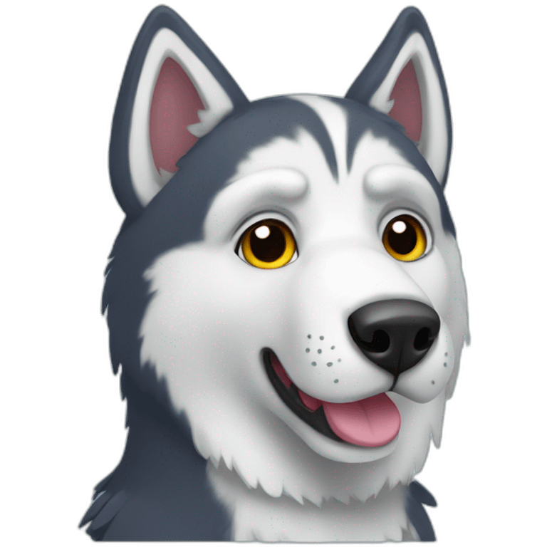 husky parrot  emoji