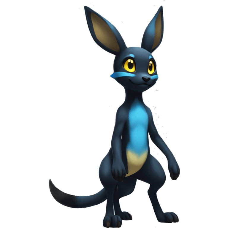 Umbreon-Lucario on four legs full body emoji