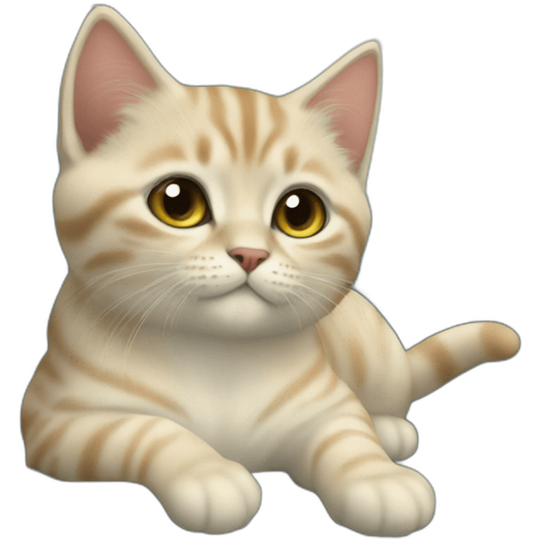 Chaton sur un lioon emoji