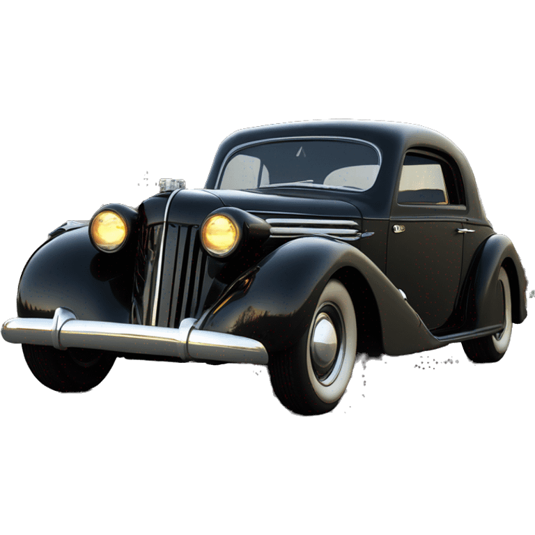 Batman’s 1936 Cord 810/812 black with holographic horizontal flames  emoji