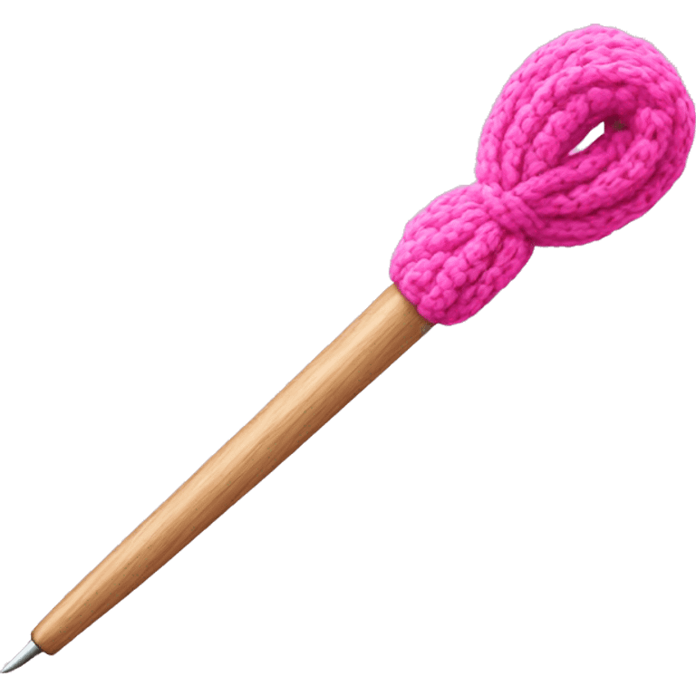 pink crochet hook  emoji