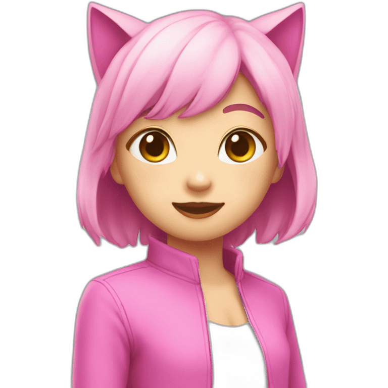 ヴィトン猫pink emoji