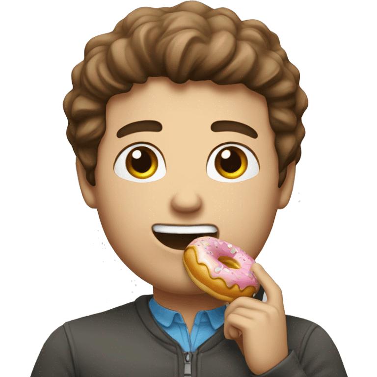 David Laid eating a donut emoji