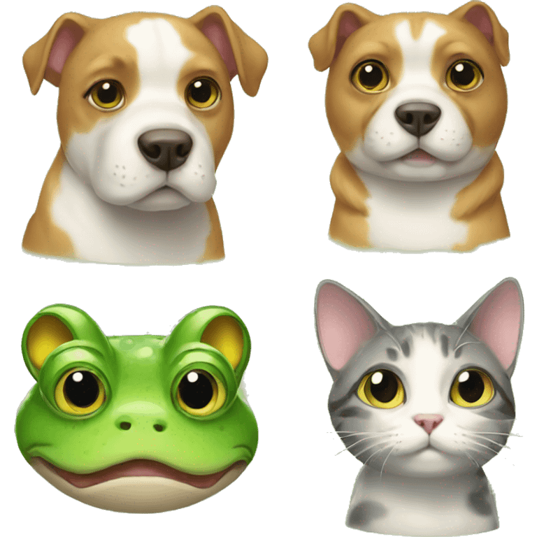 dog frog cat emoji