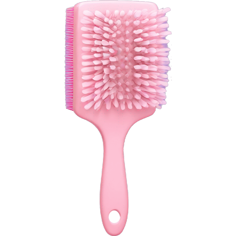 Light pink hairbrush with bow emoji