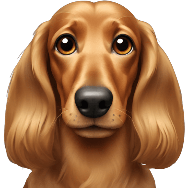 Long hair dachshound emoji