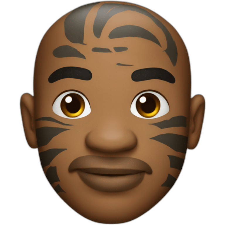 mike tyson with face tatto emoji