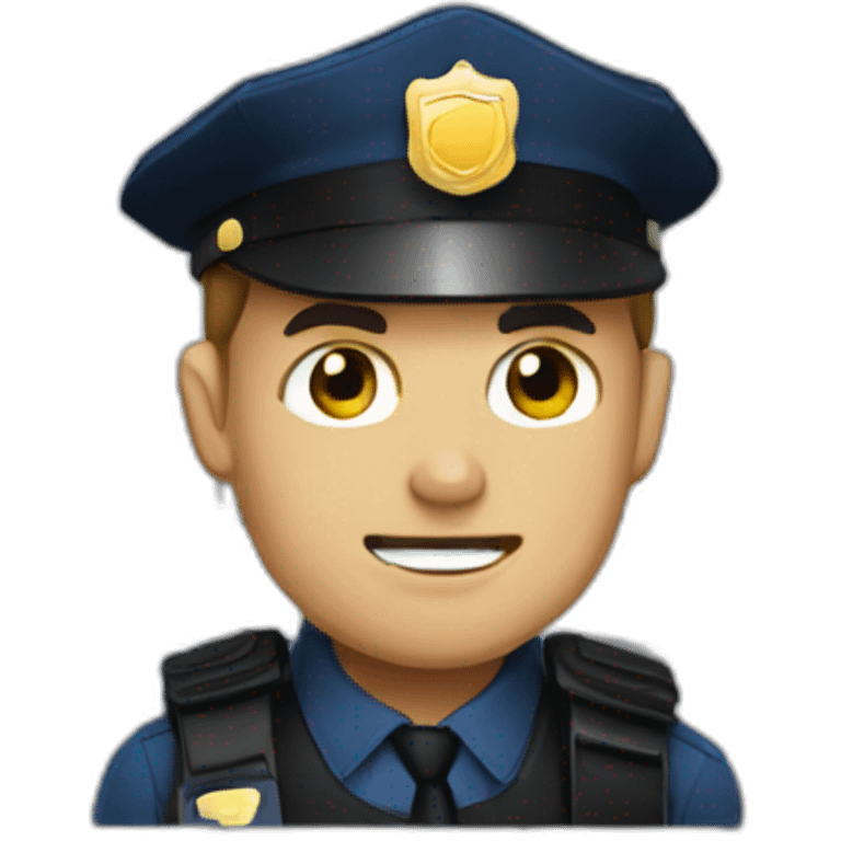 Police hunting a prisoner emoji