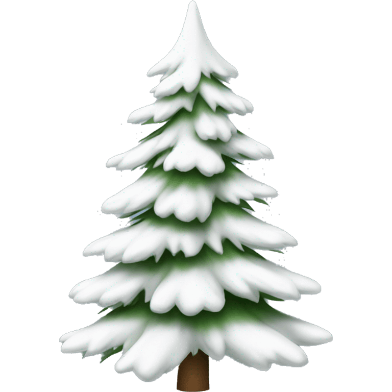  actual white fir christmas tree isolated.  emoji