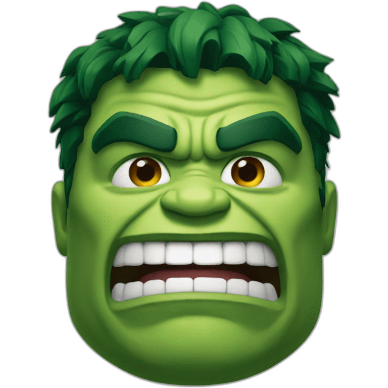 hulk Face Without Mouth emoji