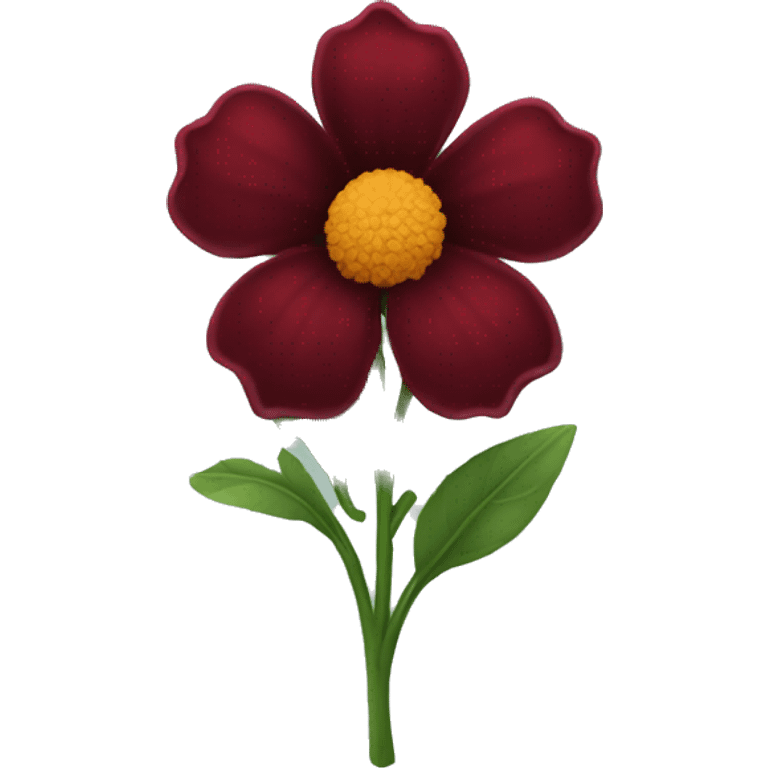 dark red flower emoji