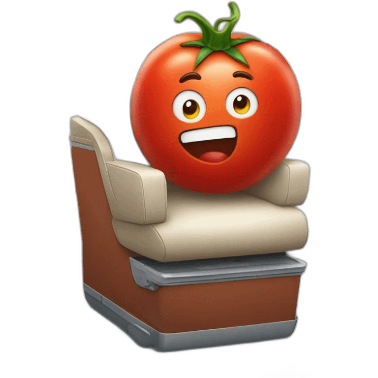 Une tomate dans un avion emoji