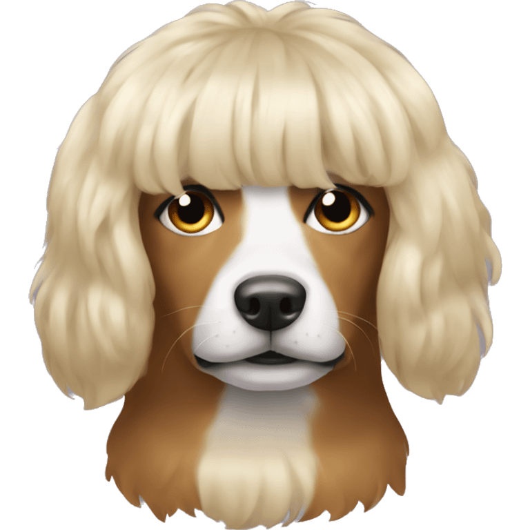 Dog wearing a wig  emoji