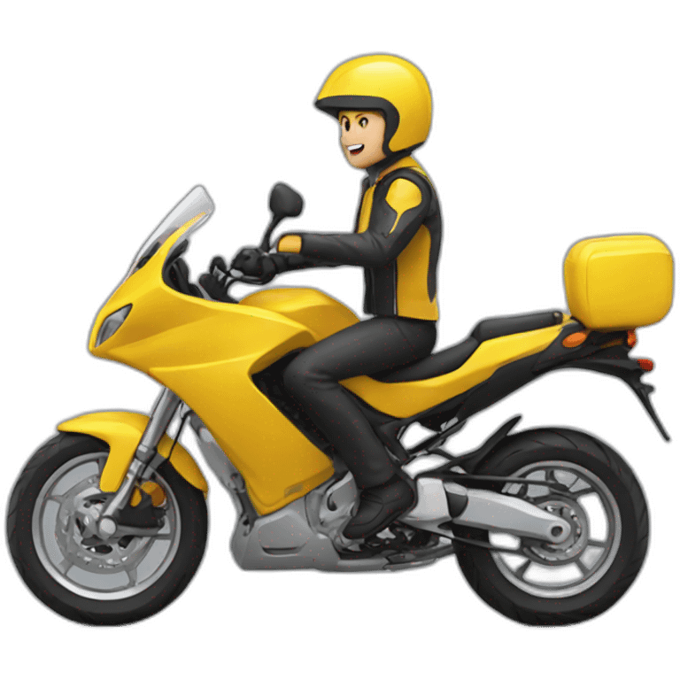 Chat sur moto emoji