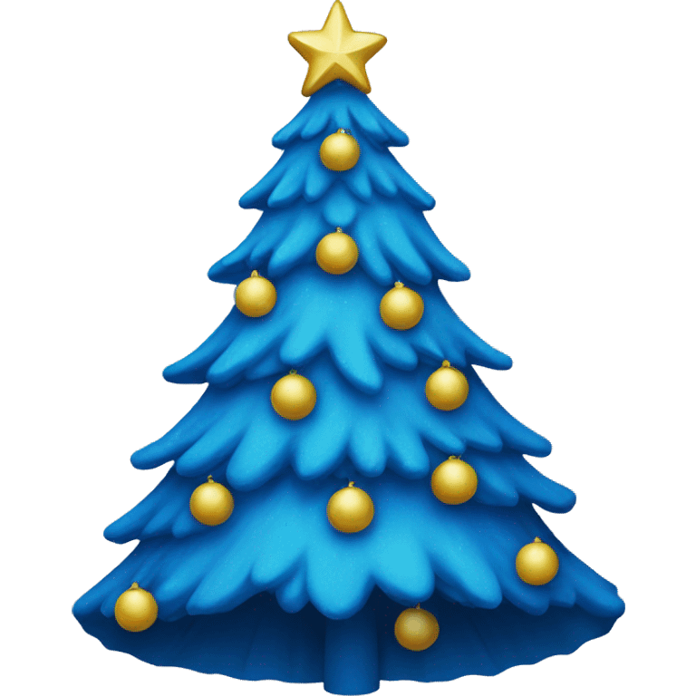 blue Christmas tree emoji