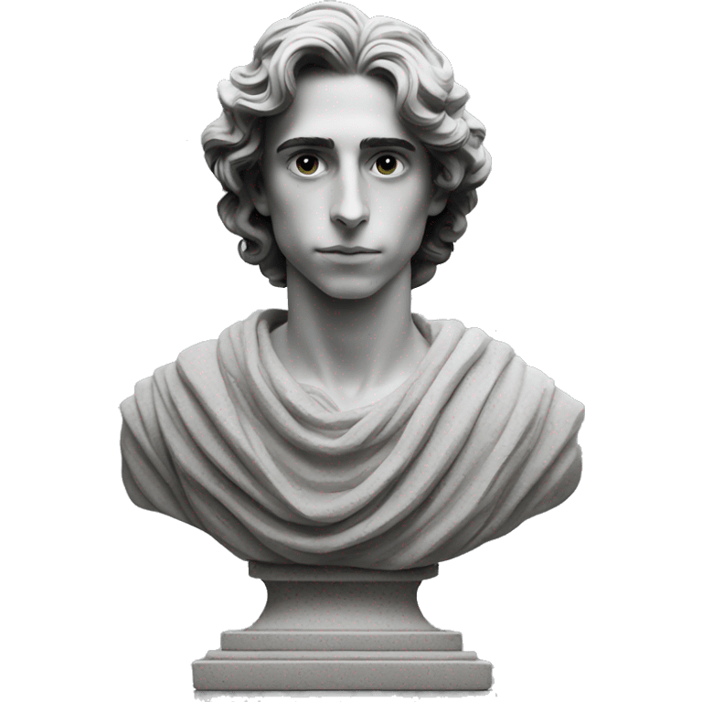 statue of Timothee chalamet made of stone/all grey emoji