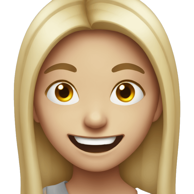 smiling girl in horror theme emoji