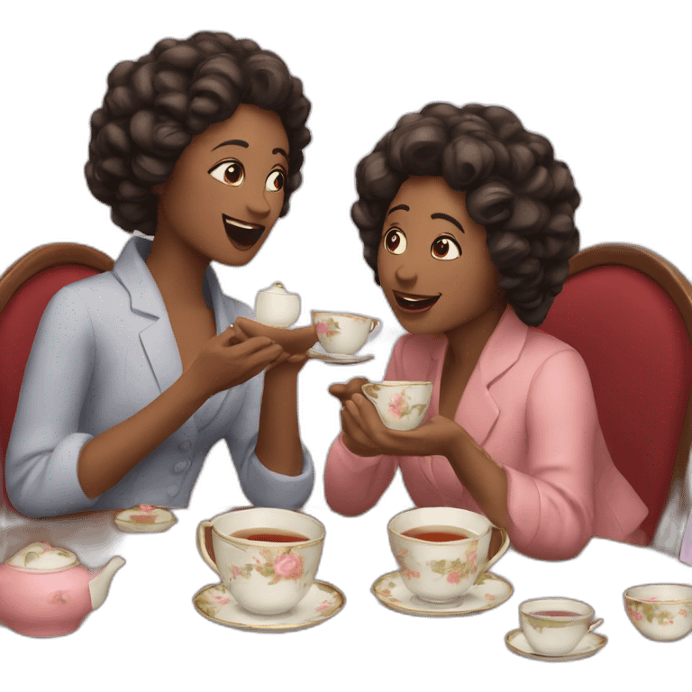 Tea-time-gossip emoji