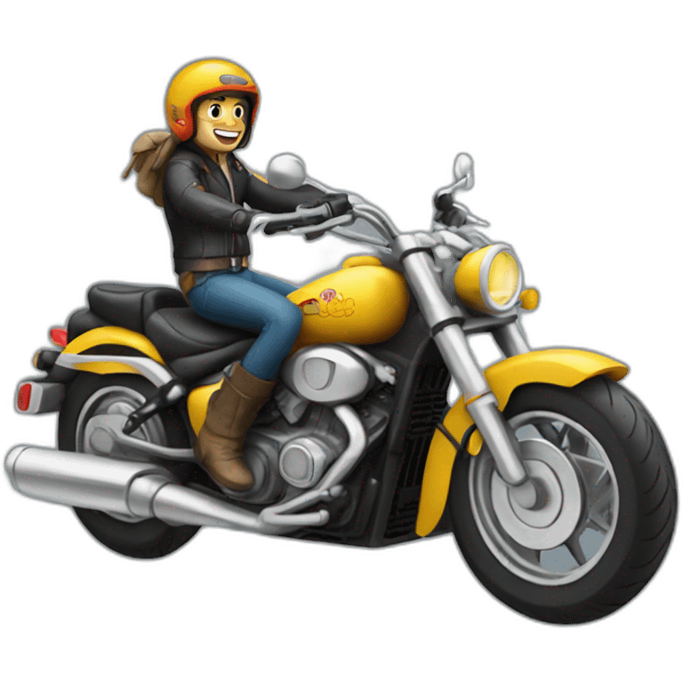 Riding motorcycle emoji