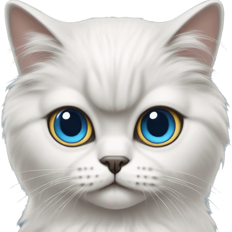 Persian cat blue point color with big blue eyes emoji